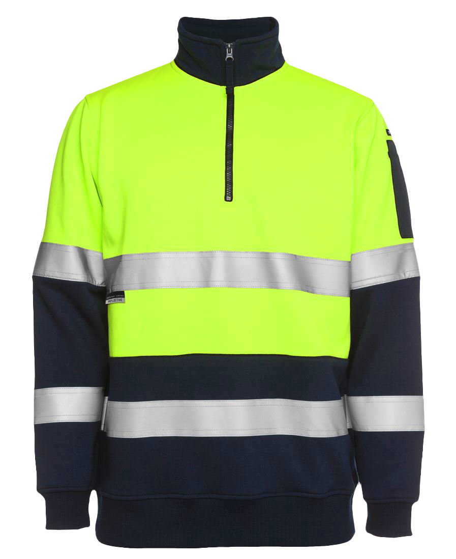 Hi Vis (D+N) 1/2 Zip Fleecy Sweat