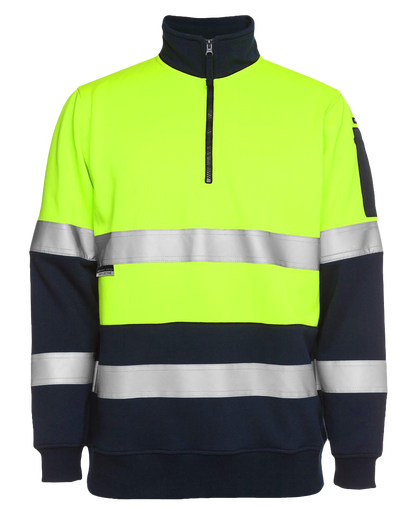 Hi Vis (D+N) 1/2 Zip Fleecy Sweat