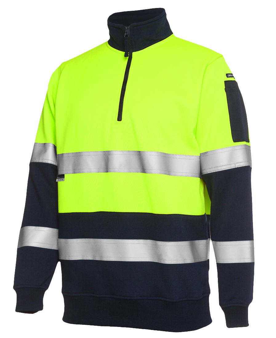 Hi Vis (D+N) 1/2 Zip Fleecy Sweat