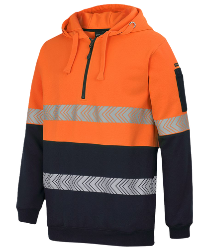 Hi Vis (D+N) 1/2 Zip Segmented Tape Hoodie