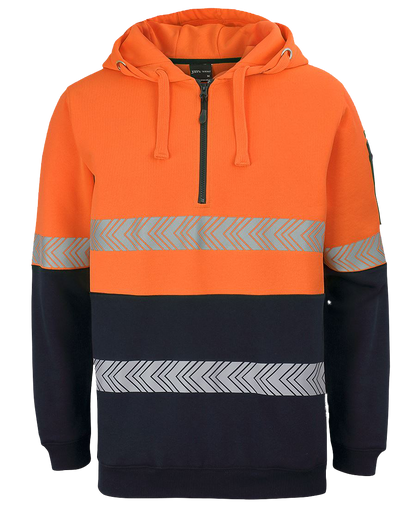 Hi Vis (D+N) 1/2 Zip Segmented Tape Hoodie