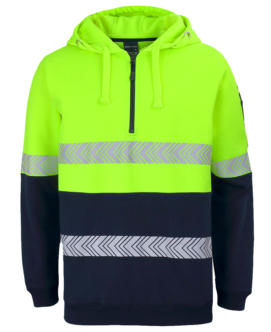 Hi Vis (D+N) 1/2 Zip Segmented Tape Hoodie