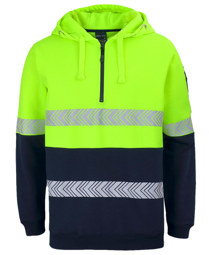 Hi Vis (D+N) 1/2 Zip Segmented Tape Hoodie