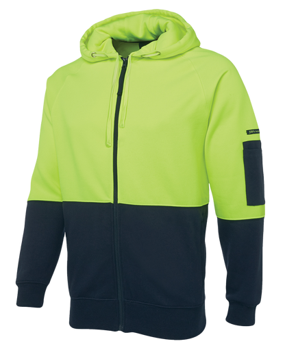 Hi Vis Full Zip Fleecy Hoodie