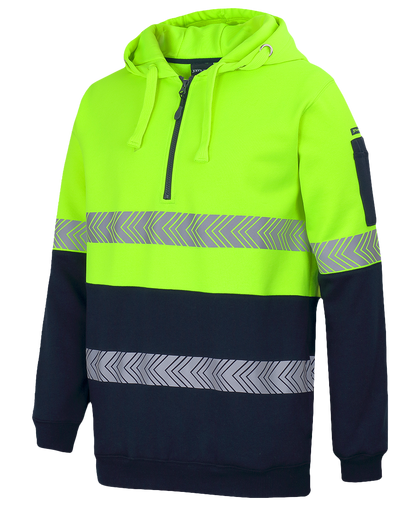 Hi Vis (D+N) 1/2 Zip Segmented Tape Hoodie